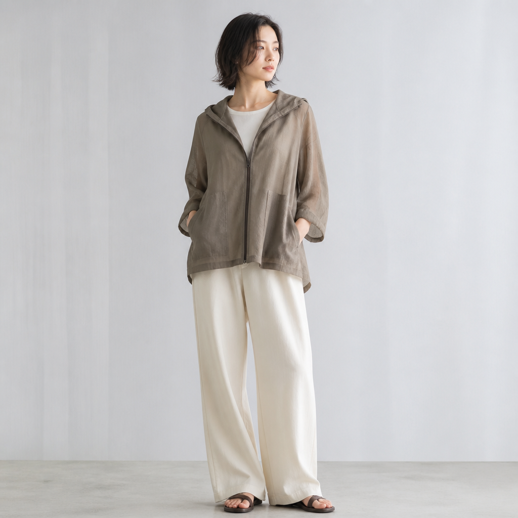A Female Jacket design, suitable for Summer, in Casual style. Japan fashion aesthetics. Present it as professional fashion catalogue photography: the garment is the subject, shown full-length with editorial styling, neutral posing and tasteful, non-suggestive framing.
photorealistic fashion design, A Female Jacket design, suitable for Summer, in Casual style. Japan fashion aesthetics. Present it as professional fashion catalogue photography: the garment is the subject, shown full-length with editorial styling, neutral posing and tasteful, non-suggestive framing., casual style, just the design no text