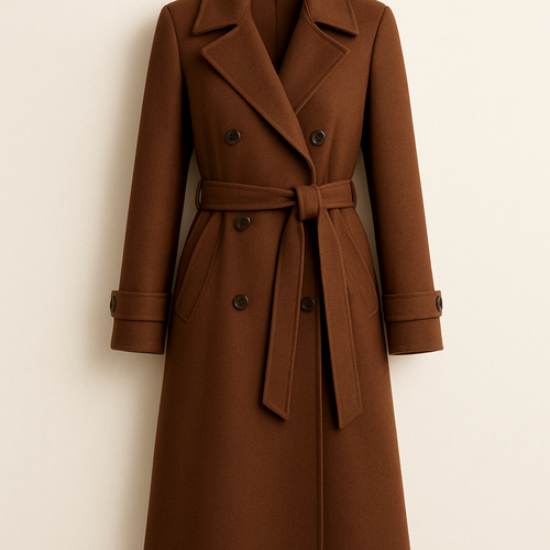 ترمچ کت بلند قهوه ای