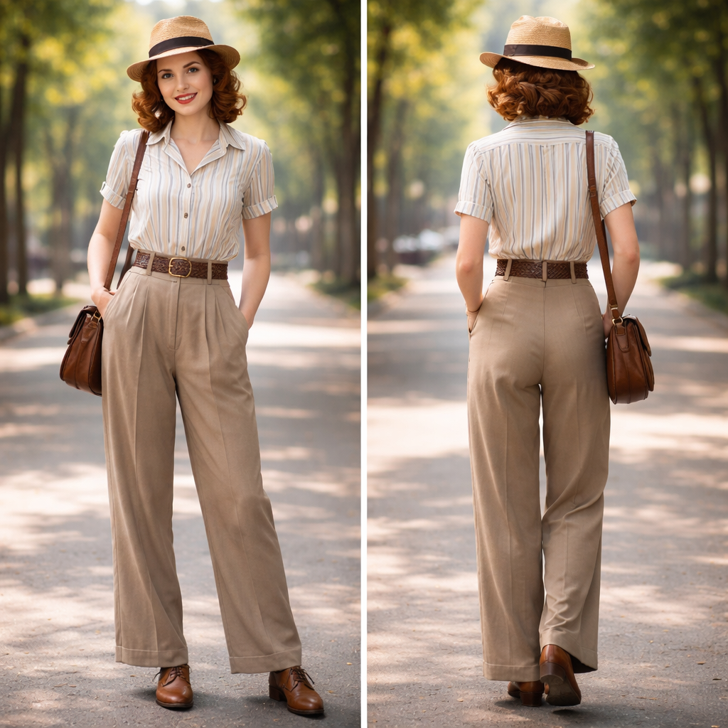 Casual 1930 year outfit
Casual 1930 year outfit, casual style, show front and back