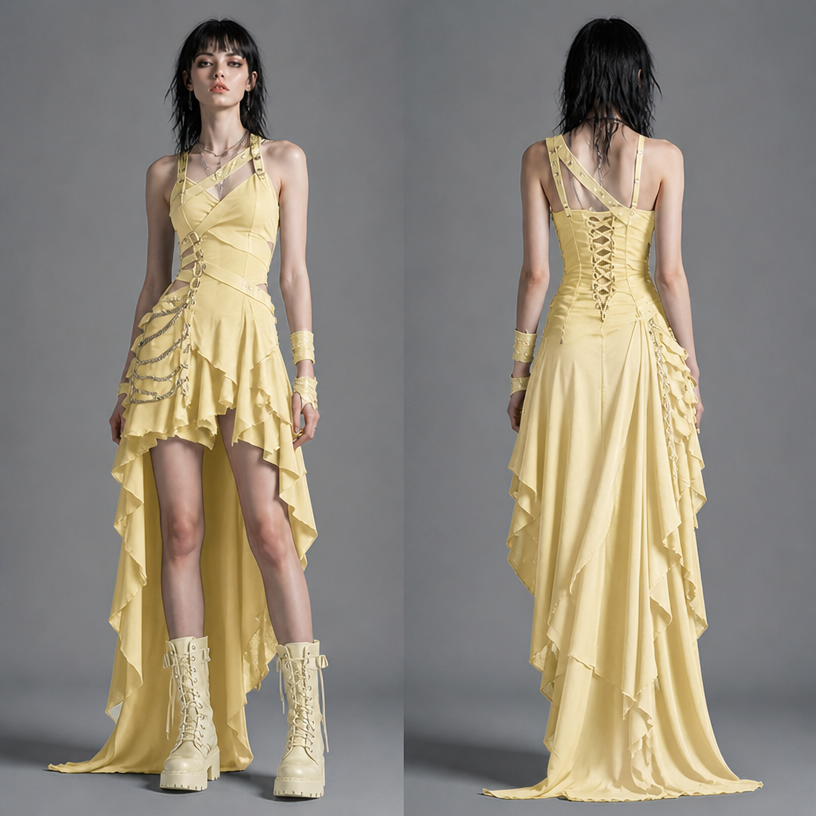 Make it butter yellow
edit the attached fashion design with these instructions: Make it butter yellow. keep it photorealistic, just the design no text