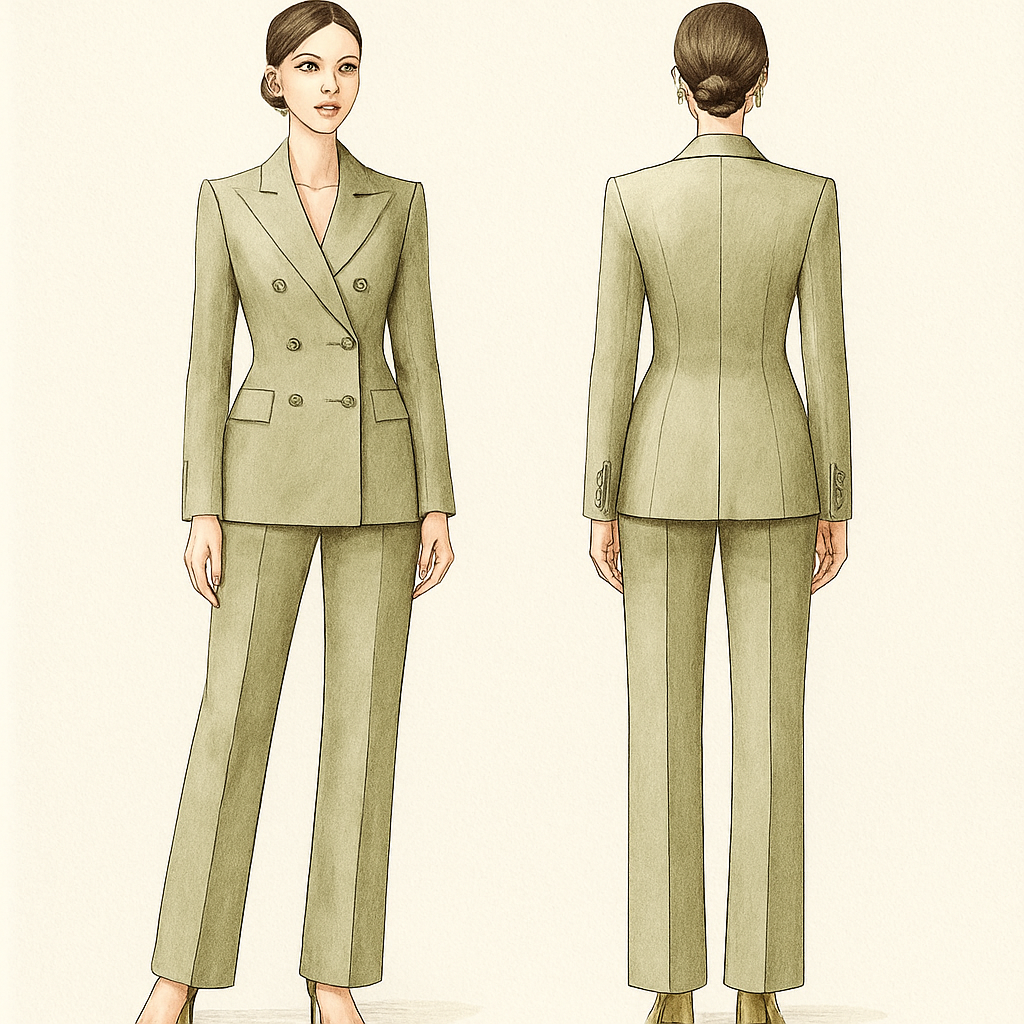 make the woman version of this image
make the woman version of this image, elegant style, show front and back