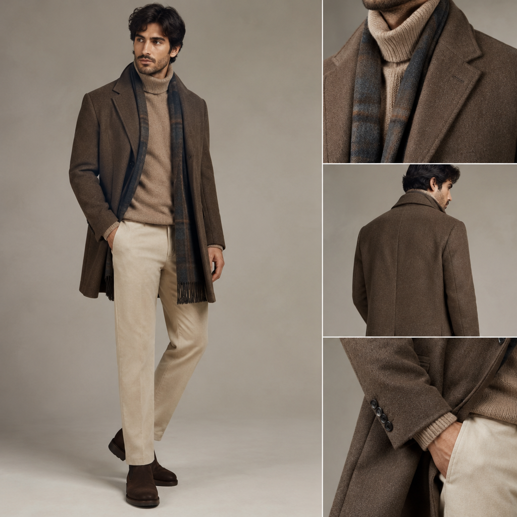 A Male fashion design. IQ fashion aesthetics. Current season is Autumn in IQ. Present it as professional fashion catalogue photography: the garment is the subject, shown full-length with editorial styling, neutral posing and tasteful, non-suggestive framing.
photorealistic fashion design, A Male fashion design. IQ fashion aesthetics. Current season is Autumn in IQ. Present it as professional fashion catalogue photography: the garment is the subject, shown full-length with editorial styling, neutral posing and tasteful, non-suggestive framing., just the design no text
