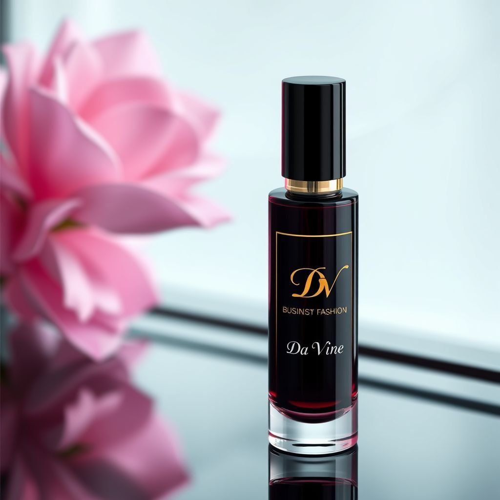 Perfume roll on oil with the name “Da’Vine” on it. With DV on it. Shape the bottle as a flower
Design a sophisticated perfume roll-on oil labeled "Da’Vine," showcasing an elegant business fashion aesthetic. The bottle, shaped like a blooming flower, symbolizes growth and elegance. Its rich, deep hues reflect professionalism, while the embossed "DV" initials add a touch of luxury. Perfect for the modern, confident professional setting.