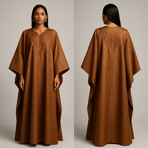 Create a shadda boubou for women that's the first of its kind, unique, classy, and sophisticated in design.