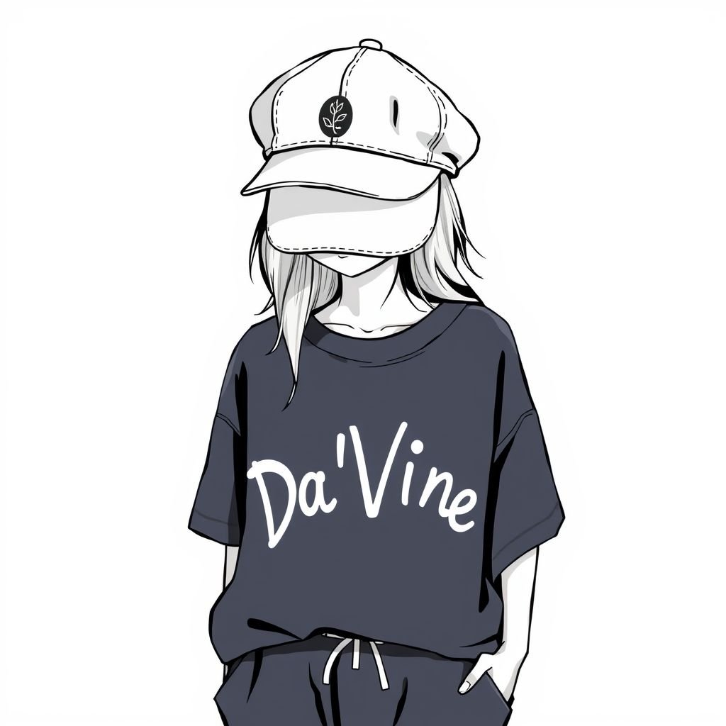 Skullcap Sailor Hat: EmbroideredLeaf Rivet, Warm Rolled Cuff Adjustable CasualCap. With “Da’Vine” on the side
Design a casual, relaxed fit outfit centered around a unique Skullcap Sailor Hat featuring an embroidered leaf rivet. The adjustable rolled cuff adds a playful touch. Pair it with an oversized graphic tee that reads “Da’Vine” in a bold font, and comfortable, loose-fitting joggers for an effortlessly stylish look.