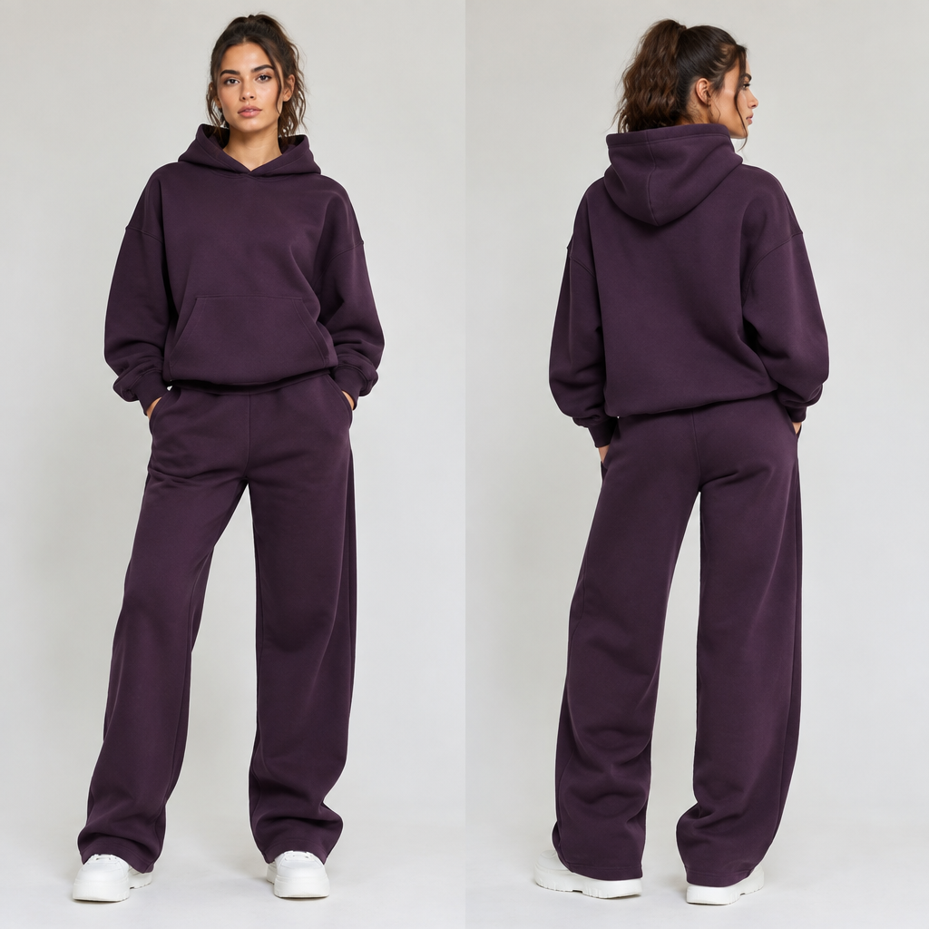 A Activewear design, made of Cotton, with a soft, cosy hand, with a Relaxed silhouette, in a Jewel Tones color palette, for Streetwear, in Streetwear style, shown on a model with an athletic build. IQ fashion aesthetics. Present it as professional fashion catalogue photography: the garment is the subject, shown full-length with editorial styling, neutral posing and tasteful, non-suggestive framing.
photorealistic fashion design, A Activewear design, made of Cotton, with a soft, cosy hand, with a Relaxed silhouette, in a Jewel Tones color palette, for Streetwear, in Streetwear style, shown on a model with an athletic build. IQ fashion aesthetics. Present it as professional fashion catalogue photography: the garment is the subject, shown full-length with editorial styling, neutral posing and tasteful, non-suggestive framing., streetwear style, just the design no text, show front and back