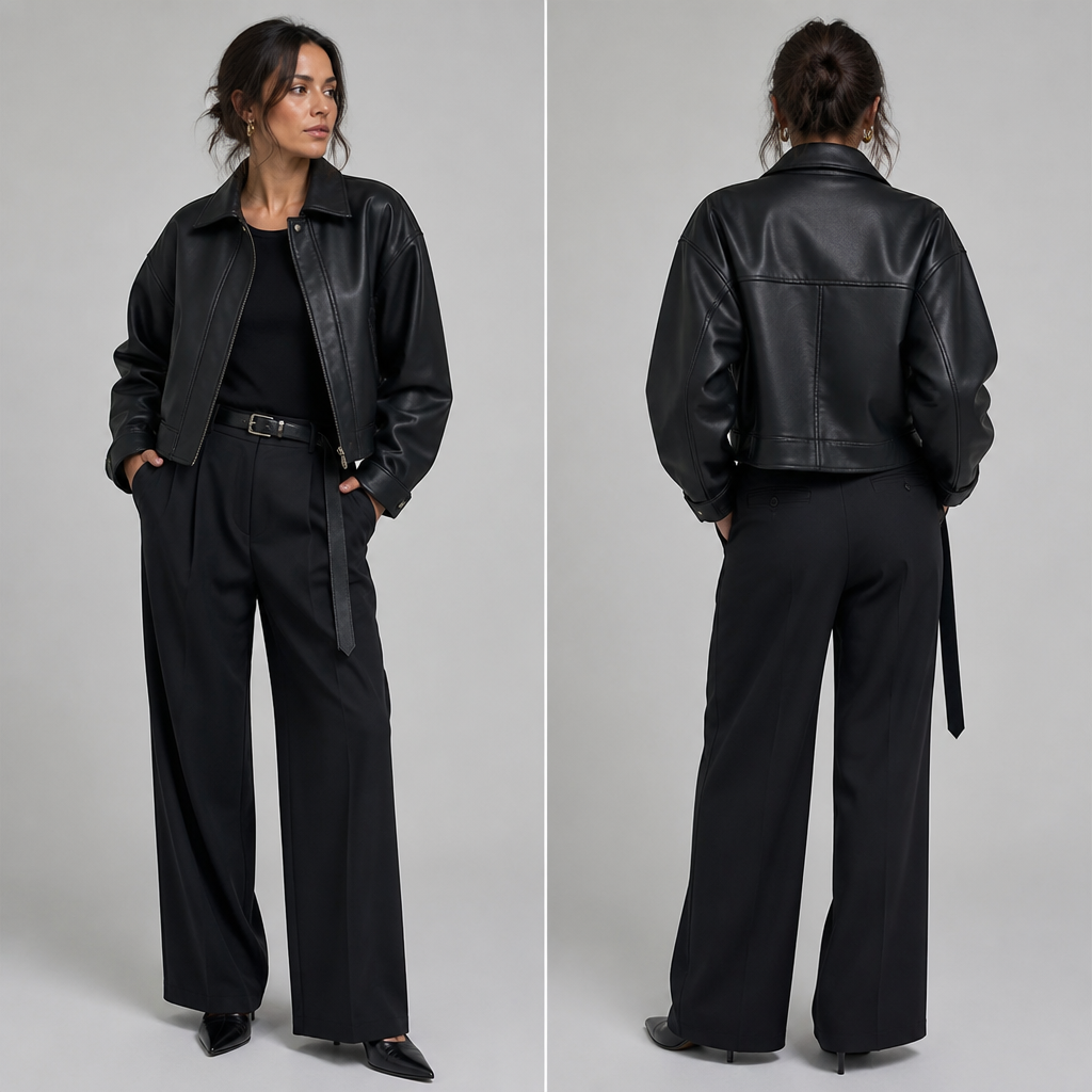 Edgy 2026 mom look
photorealistic fashion design, Edgy 2026 mom look, just the design no text, show front and back