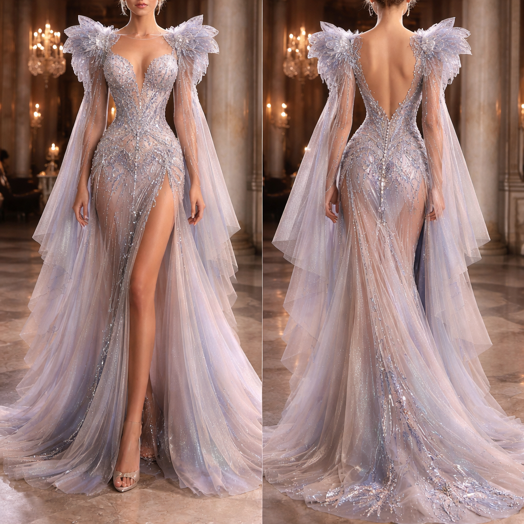 Rare evening gown design
Rare evening gown design, show front and back