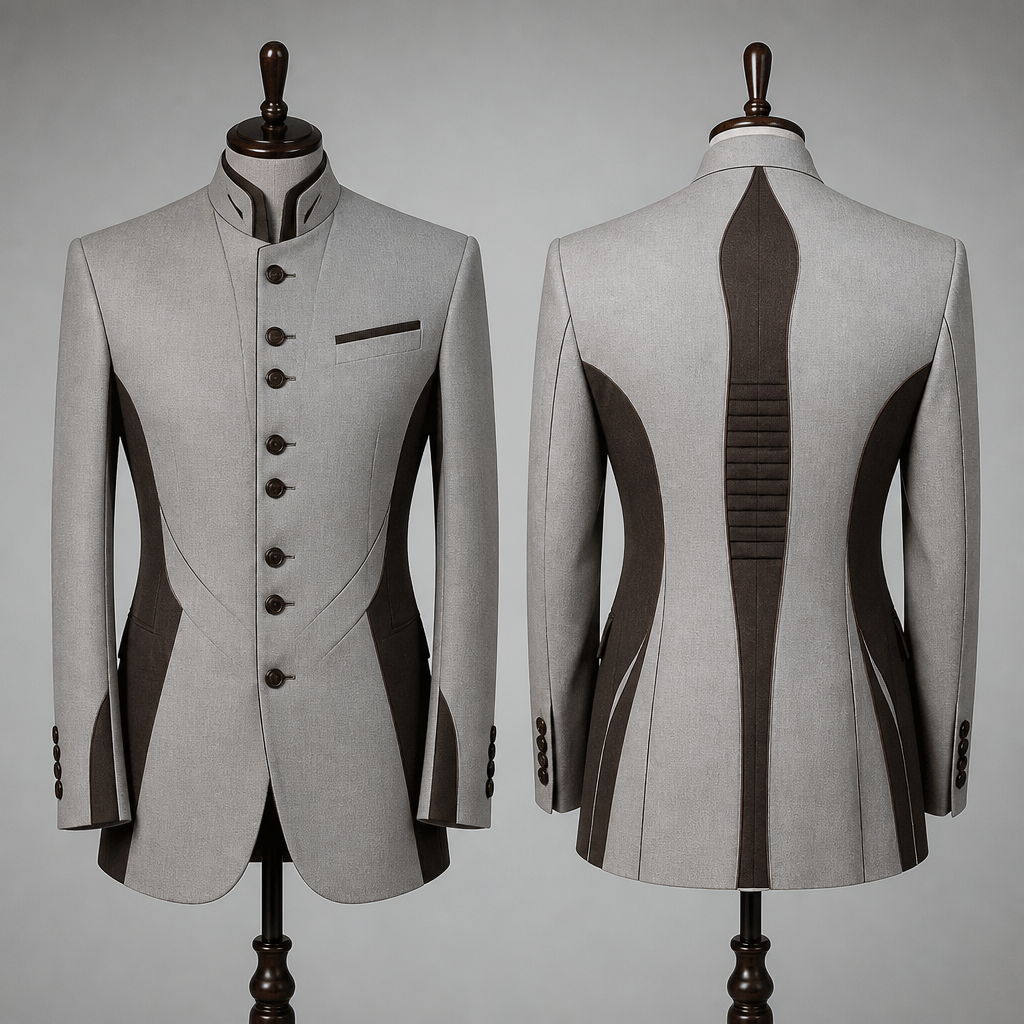 Create a suit
photorealistic fashion design, Create a suit, crafted style, just the design no text, show front and back