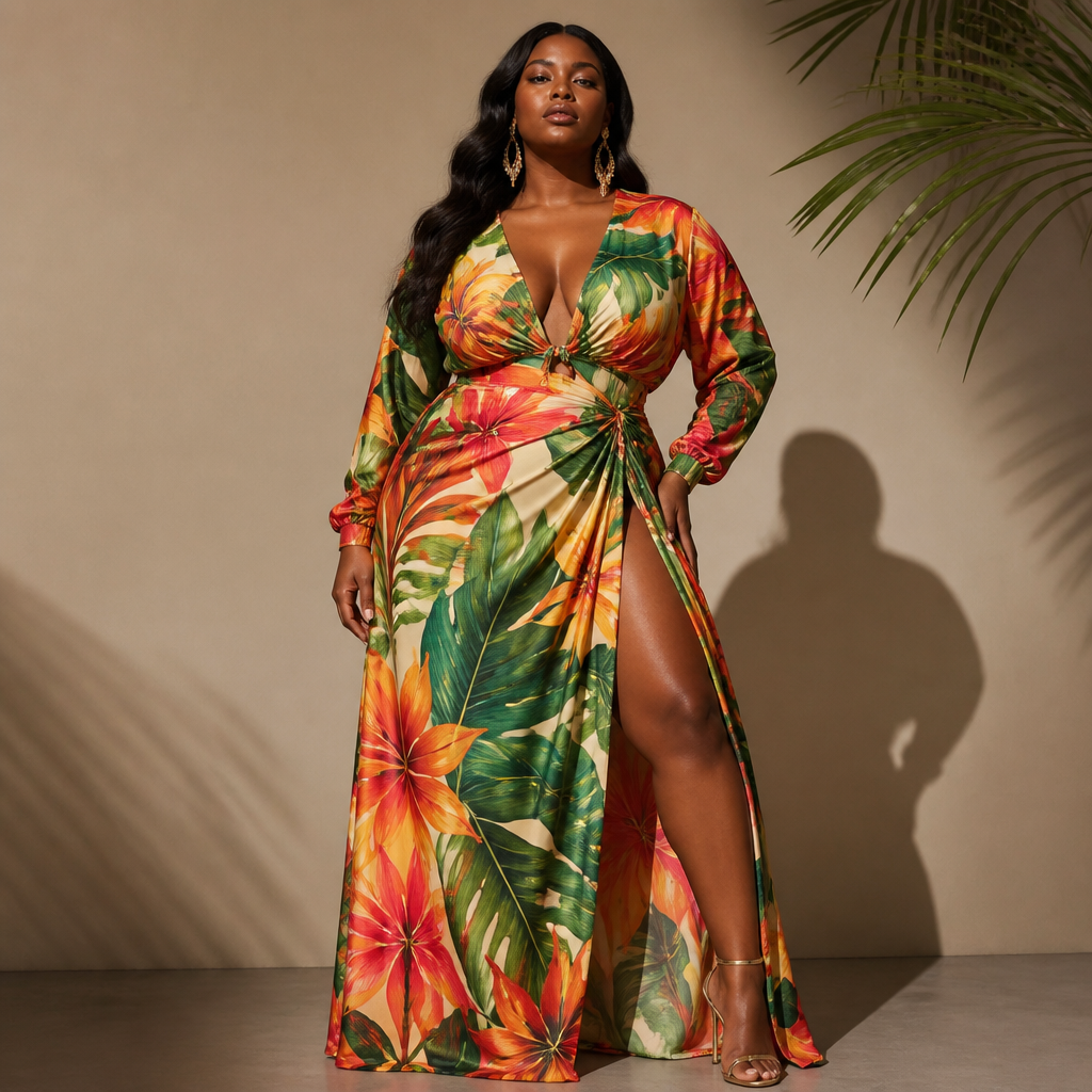 A Female Dress design, suitable for Winter. Consider Brazilian fashion — bold colors, body-positive, beachwear influence, tropical prints, carnival vibrancy. Current season is Winter in Brazil.
photorealistic fashion design, A Female Dress design, suitable for Winter. Consider Brazilian fashion — bold colors, body-positive, beachwear influence, tropical prints, carnival vibrancy. Current season is Winter in Brazil., just the design no text