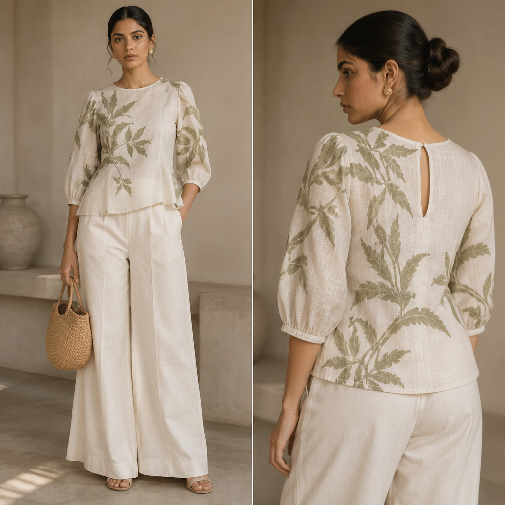 A Top design. Sri Lanka fashion aesthetics. Present it as professional fashion catalogue photography: the garment is the subject, shown full-length with editorial styling, neutral posing and tasteful, non-suggestive framing.
photorealistic fashion design, A Top design. Sri Lanka fashion aesthetics. Present it as professional fashion catalogue photography: the garment is the subject, shown full-length with editorial styling, neutral posing and tasteful, non-suggestive framing., just the design no text