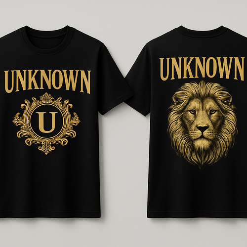 Luxury style streetwear T-shirt brand name is unknown