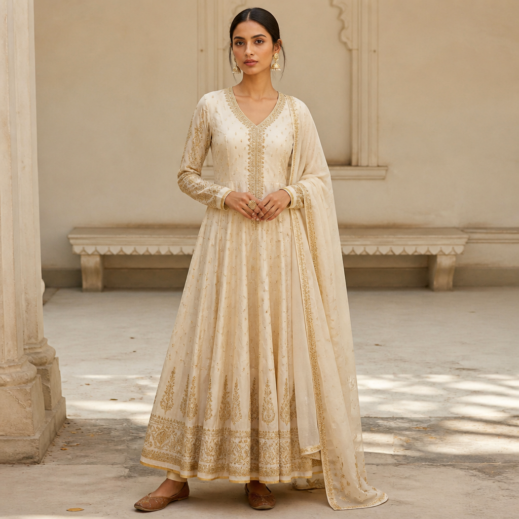in Classic style. India fashion aesthetics.
photorealistic fashion design, in Classic style. India fashion aesthetics., classic style, just the design no text