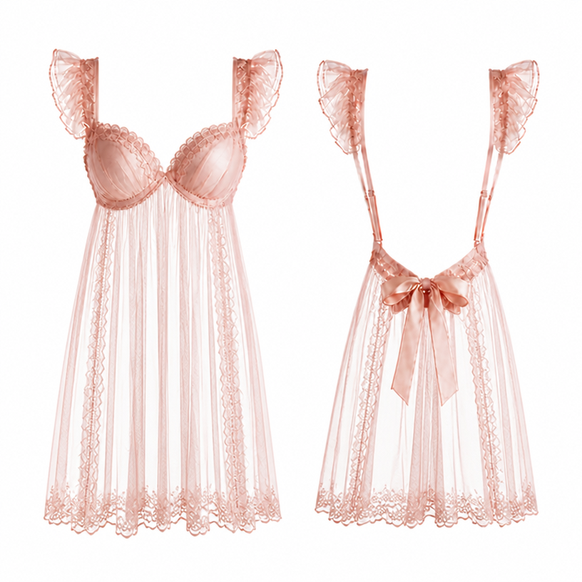 Make the bottom completely see threw
edit the attached fashion design with these instructions: Make the bottom completely see threw. keep it photorealistic, just the design no text