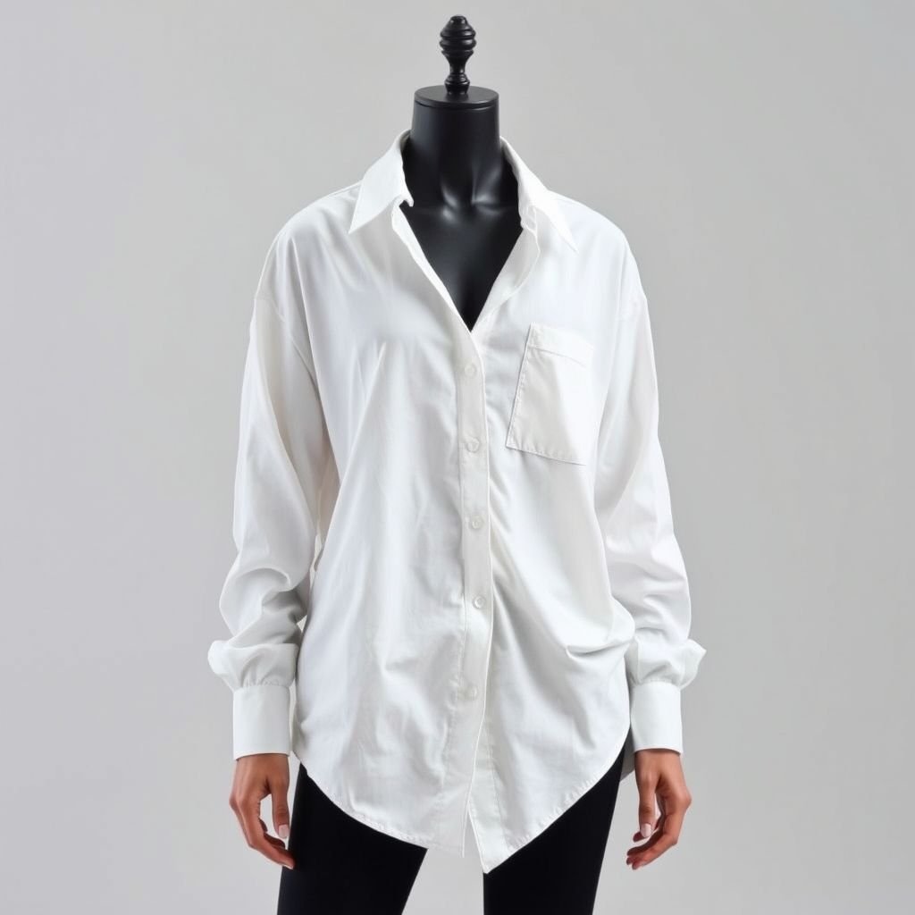Shirt ,Eddy shirt ,artsy ,cassual ,contemporer ,elegant , white
Design a contemporary Eddy shirt crafted from luxurious white cotton, featuring an artsy, oversized silhouette. Incorporate playful, abstract patterns inspired by modern art, subtly blending elegance with casual comfort. The shirt should showcase unique, asymmetrical hems and delicate, hand-stitched details, emphasizing the breathability and versatility of cotton for everyday sophistication.
