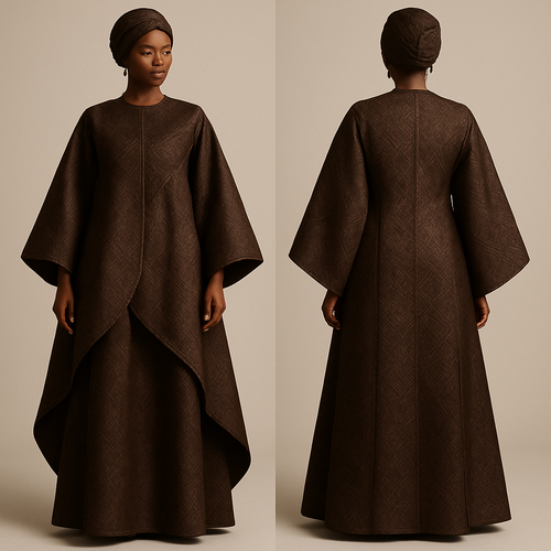 Create a shadda boubou for women that's the first of its kind, unique, classy, and sophisticated in design.