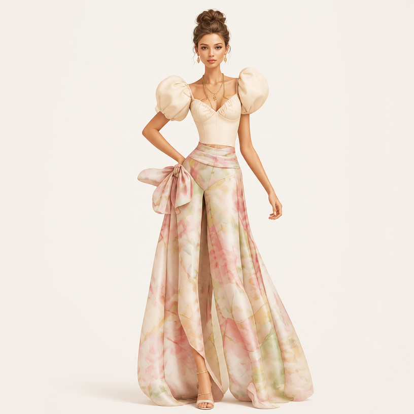 A Female Dress design, suitable for Summer. add color
using the attached image as a visual reference and sketch, create this: photorealistic fashion design, A Female Dress design, suitable for Summer. add color, just the design no text