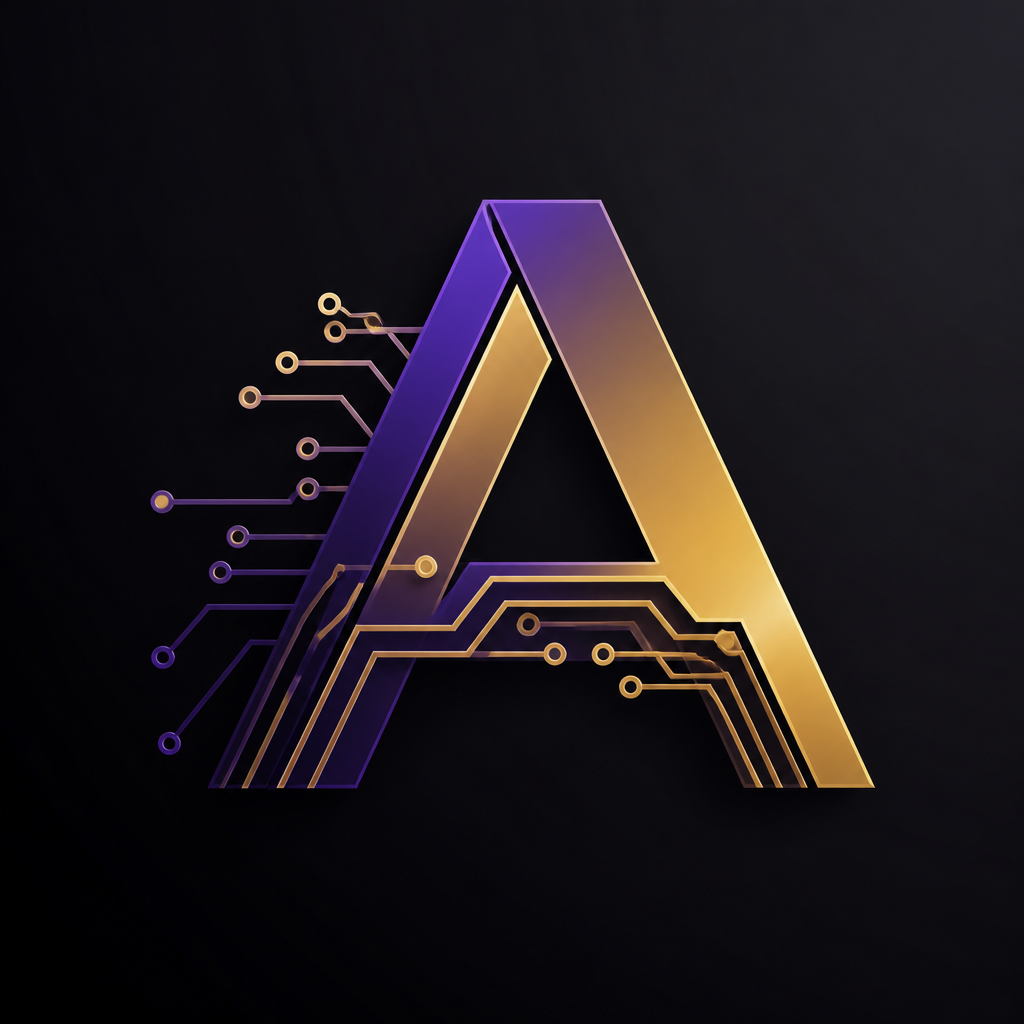 Minimalist logo, letter "A" integrated with circuit lines,
purple and gold gradient, dark background,
digital agency style, futuristic, clean, professional
photorealistic fashion design, Minimalist logo, letter "A" integrated with circuit lines,
purple and gold gradient, dark background,
digital agency style, futuristic, clean, professional, just the design no text
