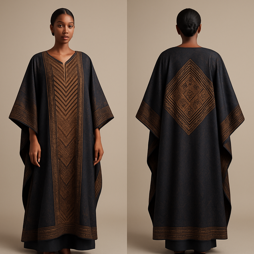 Create a shadda boubou for women that’s the first of its kind, unique, classy, and sophisticated in design. 

Create a shadda boubou for women that’s the first of its kind, unique, classy, and sophisticated in design. , show front and back