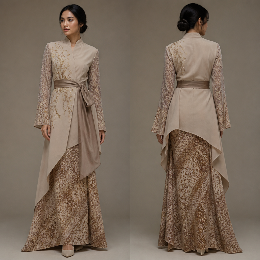 A Female fashion design. Indonesia fashion aesthetics. Design with modest coverage.
photorealistic fashion design, A Female fashion design. Indonesia fashion aesthetics. Design with modest coverage., just the design no text