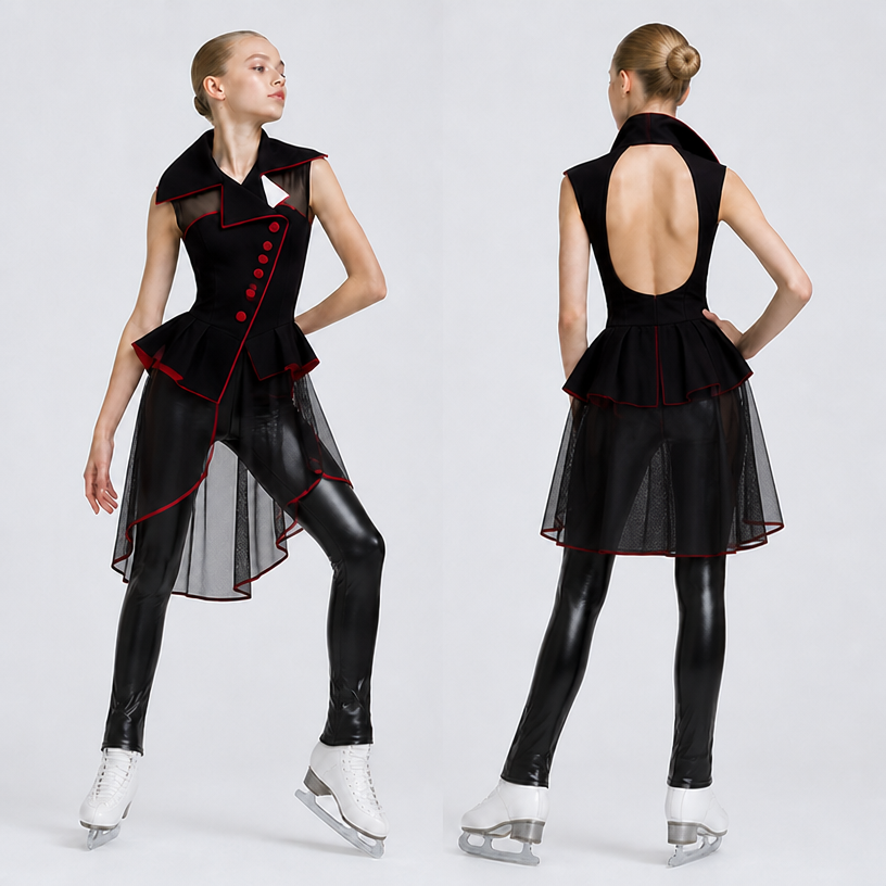 Убрать разрез на юбке сзади
edit the attached fashion design with these instructions: Убрать разрез на юбке сзади. keep it photorealistic, just the design no text