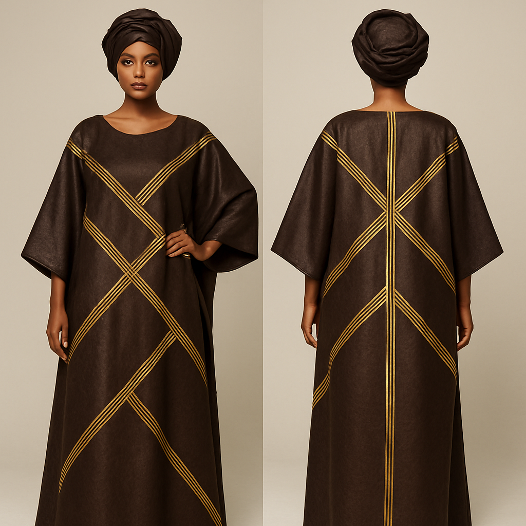 Create a shadda boubou for women that’s the first of its kind, unique, classy, and sophisticated in design.
Create a shadda boubou for women that’s the first of its kind, unique, classy, and sophisticated in design. , show front and back