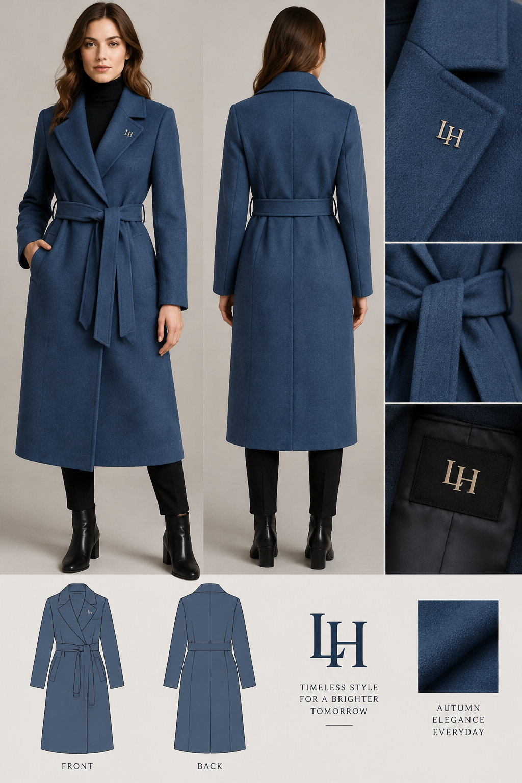 blue autum coat with logo LH
blue autum coat with logo LH