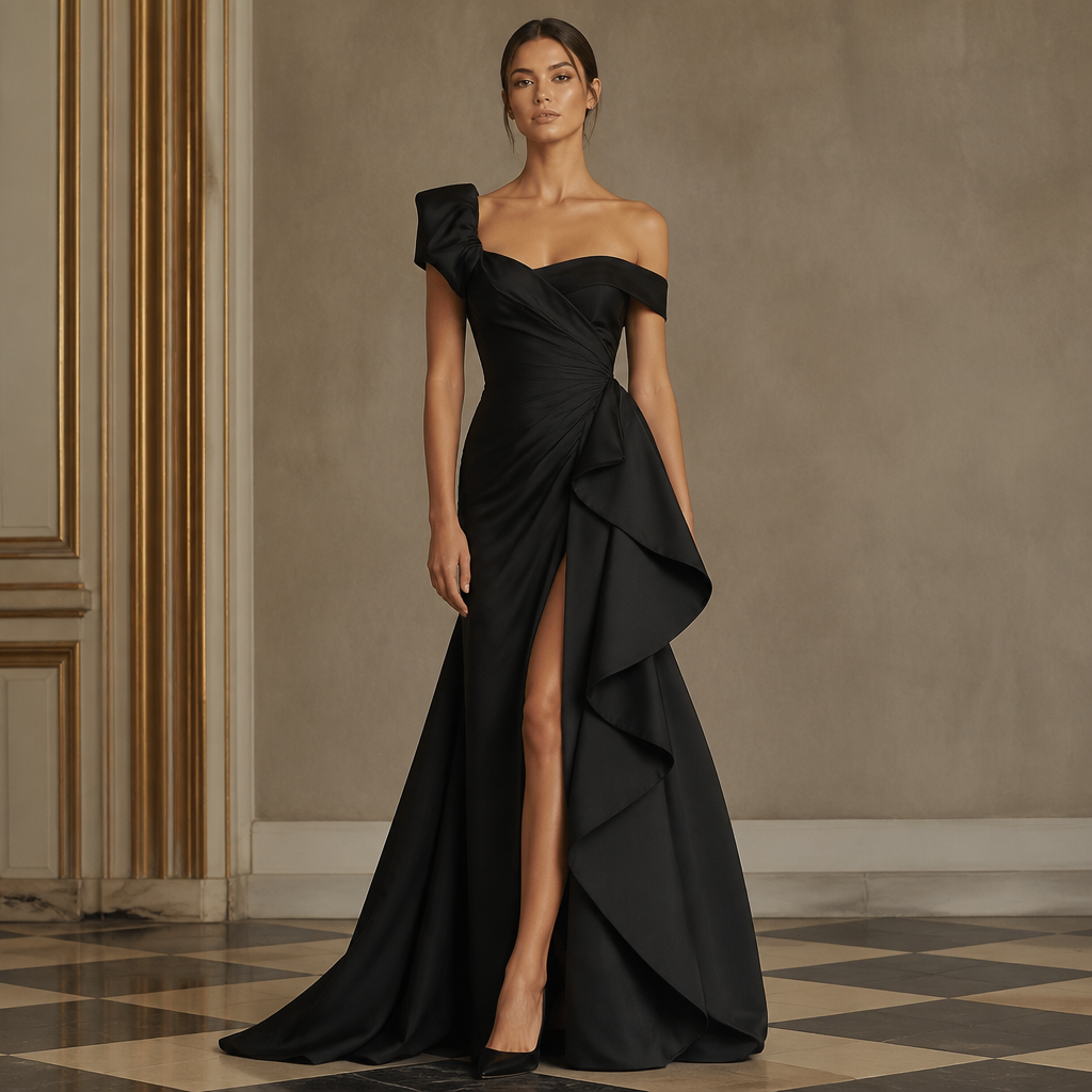 A Dress design, in Glamorous style. Spain fashion aesthetics. Present it as professional fashion catalogue photography: the garment is the subject, shown full-length with editorial styling, neutral posing and tasteful, non-suggestive framing.
photorealistic fashion design, A Dress design, in Glamorous style. Spain fashion aesthetics. Present it as professional fashion catalogue photography: the garment is the subject, shown full-length with editorial styling, neutral posing and tasteful, non-suggestive framing., glamorous style, just the design no text