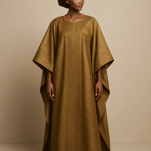 Create a shadda boubou for women that's the first of its kind, unique, classy, and sophisticated in design.