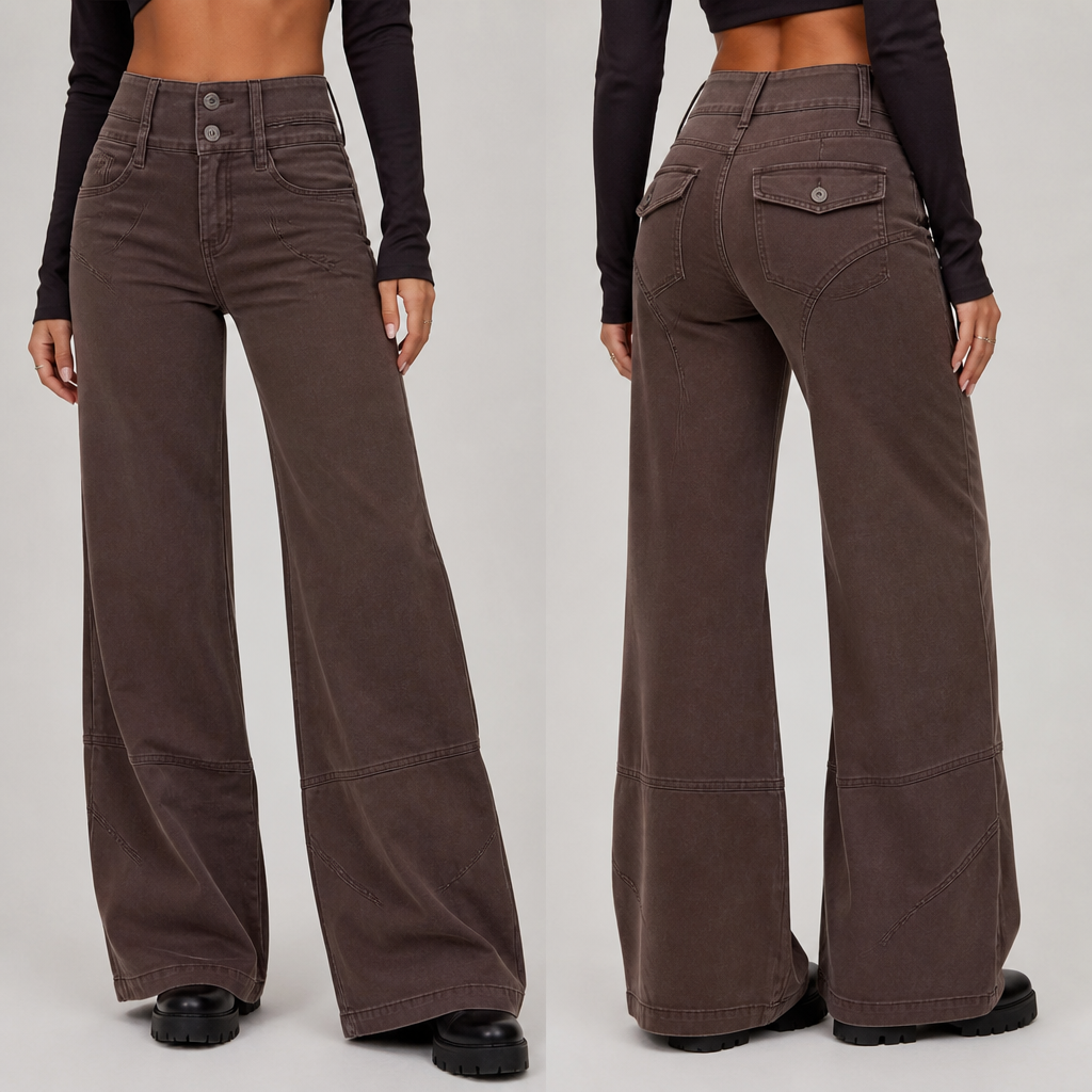 A Female Pants design, suitable for Winter, in Y2K style. uma calça que embaixo é largo. Brazil fashion aesthetics. Design with modest coverage.
photorealistic fashion design, A Female Pants design, suitable for Winter, in Y2K style. uma calça que embaixo é largo. Brazil fashion aesthetics. Design with modest coverage., y2k style, just the design no text