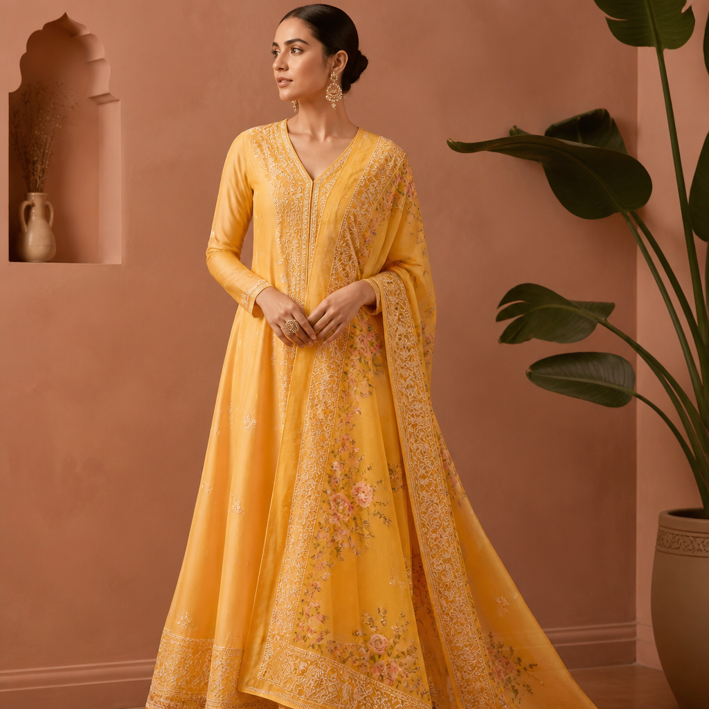 A Female Dress design, suitable for Summer. Consider Indian fashion aesthetics — consider saree, lehenga, salwar kameez, kurti, anarkali; local fabrics like chanderi, banarasi, chikankari, block prints; vibrant colors and rich embroidery. Current season is Summer in India.
photorealistic fashion design, A Female Dress design, suitable for Summer. Consider Indian fashion aesthetics — consider saree, lehenga, salwar kameez, kurti, anarkali; local fabrics like chanderi, banarasi, chikankari, block prints; vibrant colors and rich embroidery. Current season is Summer in India., just the design no text