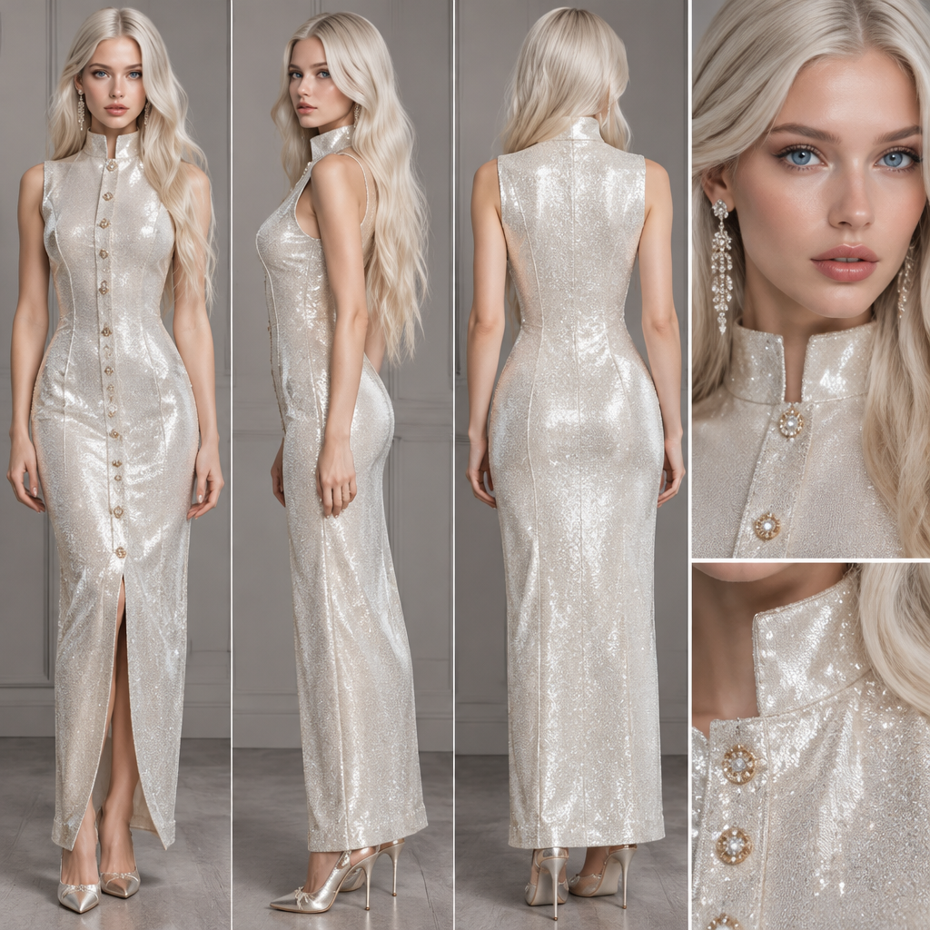 photorealistic fashion design, photorealistic fashion design, photorealistic fashion design, photorealistic fashion design, A Female Dress design. платье длинным воротником стоячим волосы длинные до колена глаза голубого цвета яркие цвет волос белые светлая девушка грудь 70Б очень блестит платье дорогие драгоценности новые прямо боку сзади крупным планом лицо Present it as professional fashion catalogue photography: the garment is the subject, shown full-length with editorial styling, neutral posing and tasteful, non-suggestive framing., just the design no text. Refinement: платья футляр, just the design no text. Refinement: платье рубашка, just the design no text. Refinement: платье майка, just the design no text. Refinement: платье helper
photorealistic fashion design, photorealistic fashion design, photorealistic fashion design, photorealistic fashion design, photorealistic fashion design, A Female Dress design. платье длинным воротником стоячим волосы длинные до колена глаза голубого цвета яркие цвет волос белые светлая девушка грудь 70Б очень блестит платье дорогие драгоценности новые прямо боку сзади крупным планом лицо Present it as professional fashion catalogue photography: the garment is the subject, shown full-length with editorial styling, neutral posing and tasteful, non-suggestive framing., just the design no text. Refinement: платья футляр, just the design no text. Refinement: платье рубашка, just the design no text. Refinement: платье майка, just the design no text. Refinement: платье helper, just the design no text