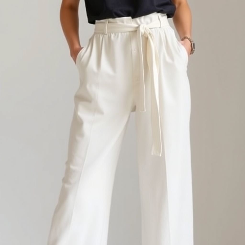 Padelefon summer Pants removal self tie lace belt cotton light
Design a pair of Padelefon summer pants in a true minimalist style. Crafted from lightweight cotton, they feature a clean, tailored silhouette. Emphasize simplicity with a self-tie lace belt that subtly blends into the material. Choose a neutral color palette, ensuring versatility while promoting effortless elegance and comfort.