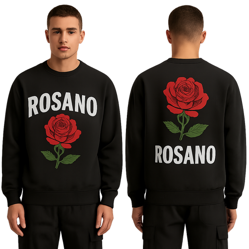 My brand name is rosano a rose as a logo 
