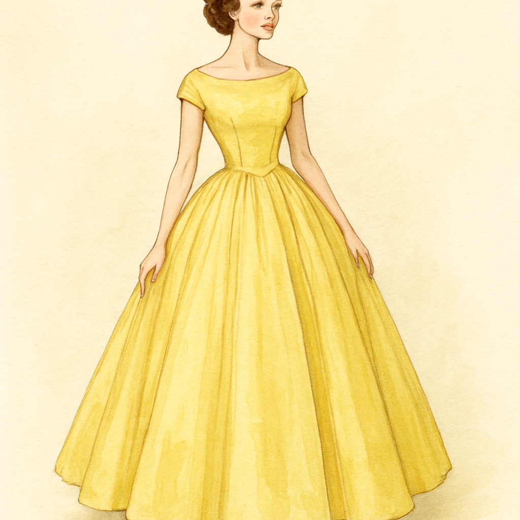 Princesse dress , butter yellow
Col bateau
Princesse dress , butter yellow
Col bateau
, vintage style