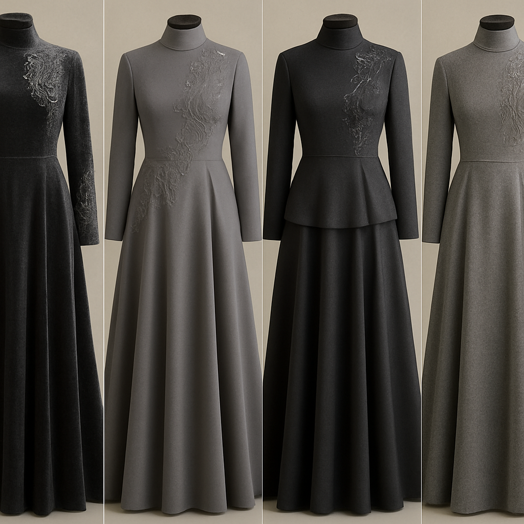 Create me modest two piece that's first in the world, using unique stone design, classy and sophisticated. Keep me 4 designs. Make them rich by adding minimal stone embroidery and stones designs. Showcasing different styles and fabric.
Create me modest two piece that's first in the world, using unique stone design, classy and sophisticated. Keep me 4 designs. Make them rich by adding minimal stone embroidery and stones designs. Showcasing different styles and fabric.