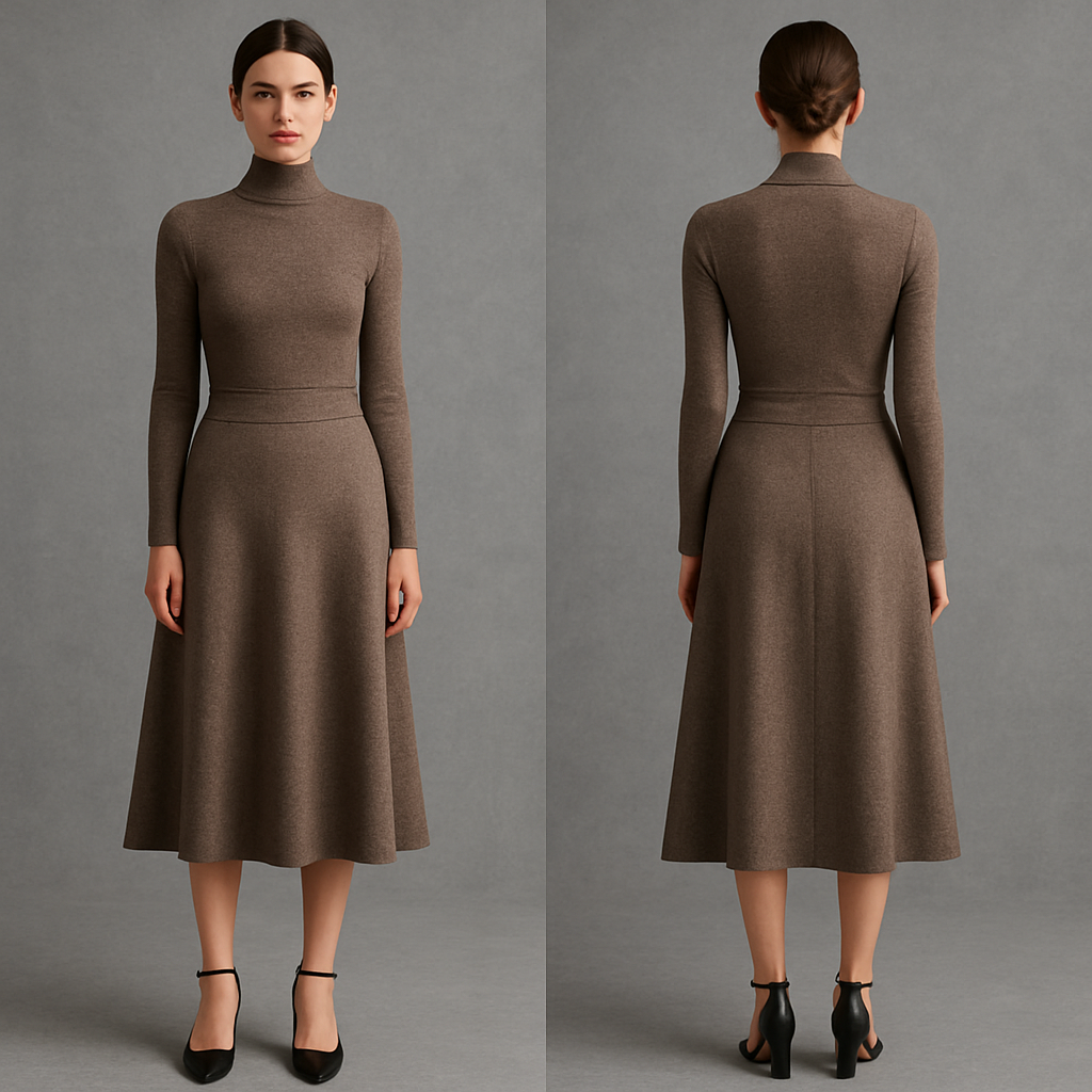 Convert the photo here into as the model show studio by keeping the same fashion style with gray texture background
Convert the photo here into as the model show studio by keeping the same fashion style with gray texture background, show front and back