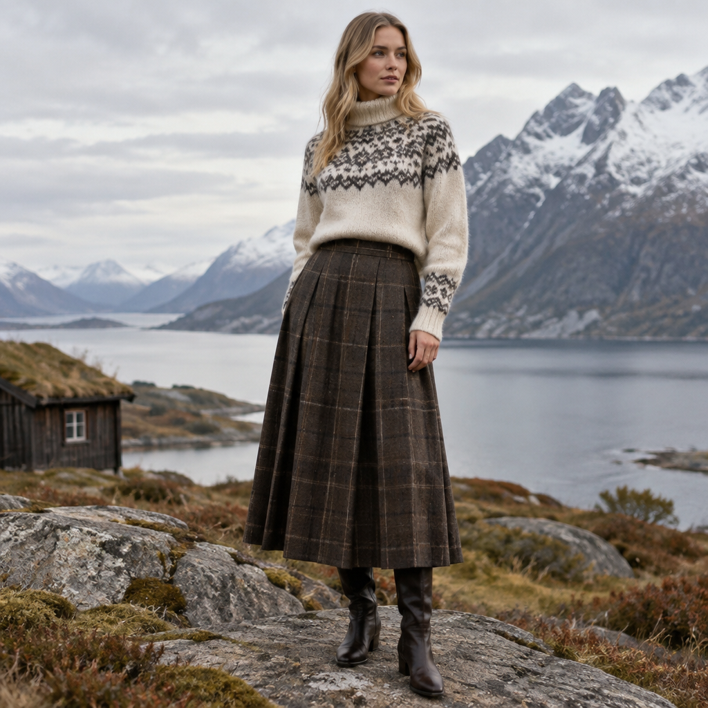 A Female Dress design, suitable for Fall. i Want this to be a skirt. Norway fashion aesthetics. Present it as professional fashion catalogue photography: the garment is the subject, shown full-length with editorial styling, neutral posing and tasteful, non-suggestive framing.
photorealistic fashion design, A Female Dress design, suitable for Fall. i Want this to be a skirt. Norway fashion aesthetics. Present it as professional fashion catalogue photography: the garment is the subject, shown full-length with editorial styling, neutral posing and tasteful, non-suggestive framing., just the design no text