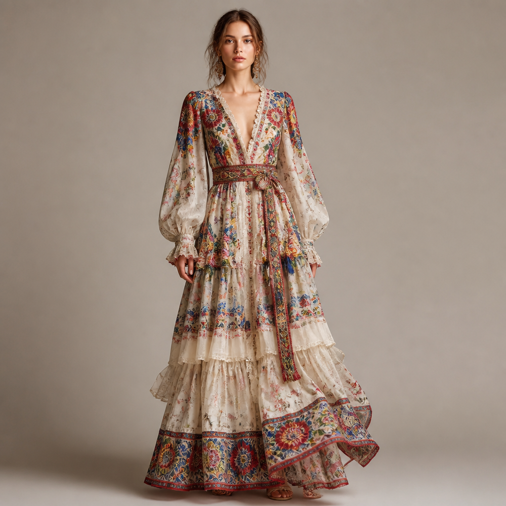 A Dress design, suitable for Summer. Consider Russian fashion — fur and layering traditions, bold patterns, mix of European elegance and Slavic folk motifs. Current season is Summer in Russia.
photorealistic fashion design, A Dress design, suitable for Summer. Consider Russian fashion — fur and layering traditions, bold patterns, mix of European elegance and Slavic folk motifs. Current season is Summer in Russia., just the design no text
