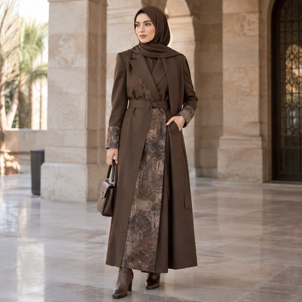 A Female fashion design. IQ fashion aesthetics. Current season is Autumn in IQ. Present it as professional fashion catalogue photography: the garment is the subject, shown full-length with editorial styling, neutral posing and tasteful, non-suggestive framing.
photorealistic fashion design, A Female fashion design. IQ fashion aesthetics. Current season is Autumn in IQ. Present it as professional fashion catalogue photography: the garment is the subject, shown full-length with editorial styling, neutral posing and tasteful, non-suggestive framing., just the design no text