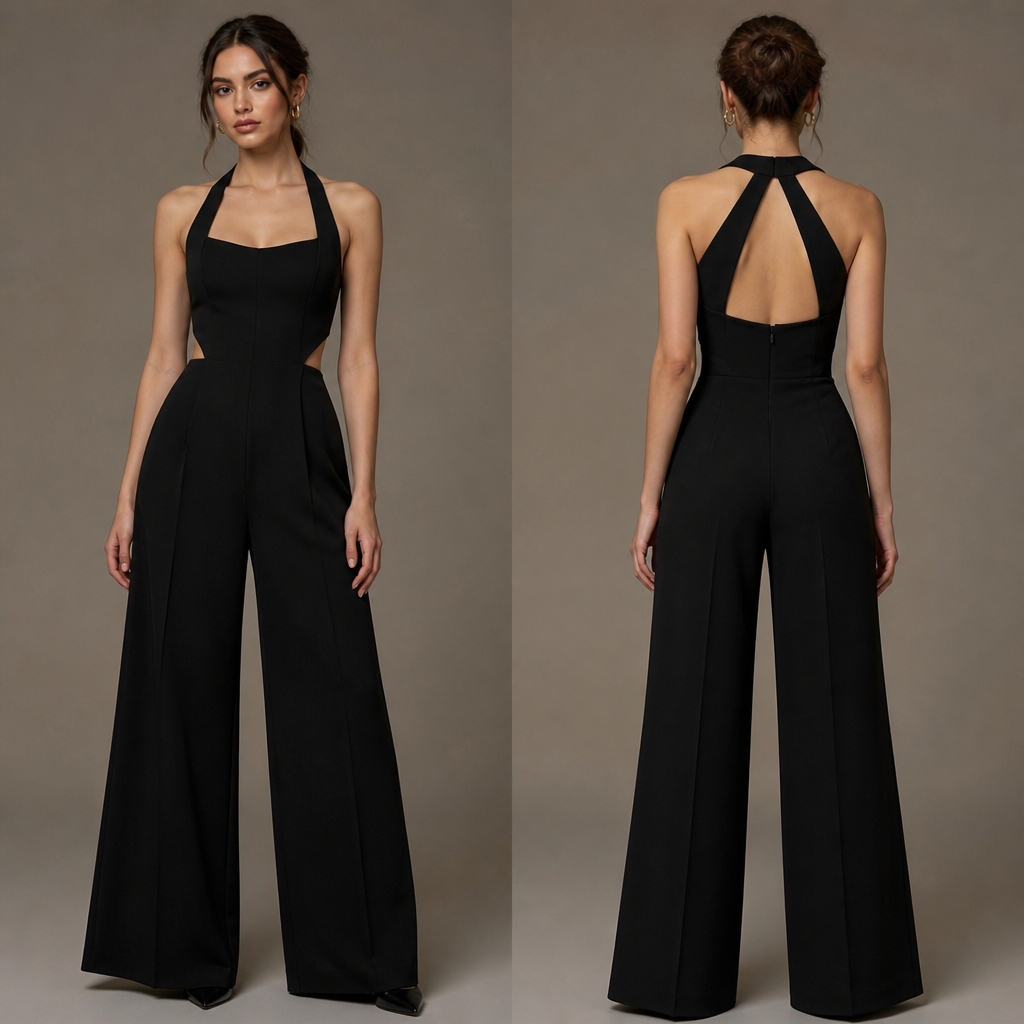 A Jumpsuit design, in Classic + Y2K + Elegant style
photorealistic fashion design, A Jumpsuit design, in Classic + Y2K + Elegant style, classic style, just the design no text, show front and back