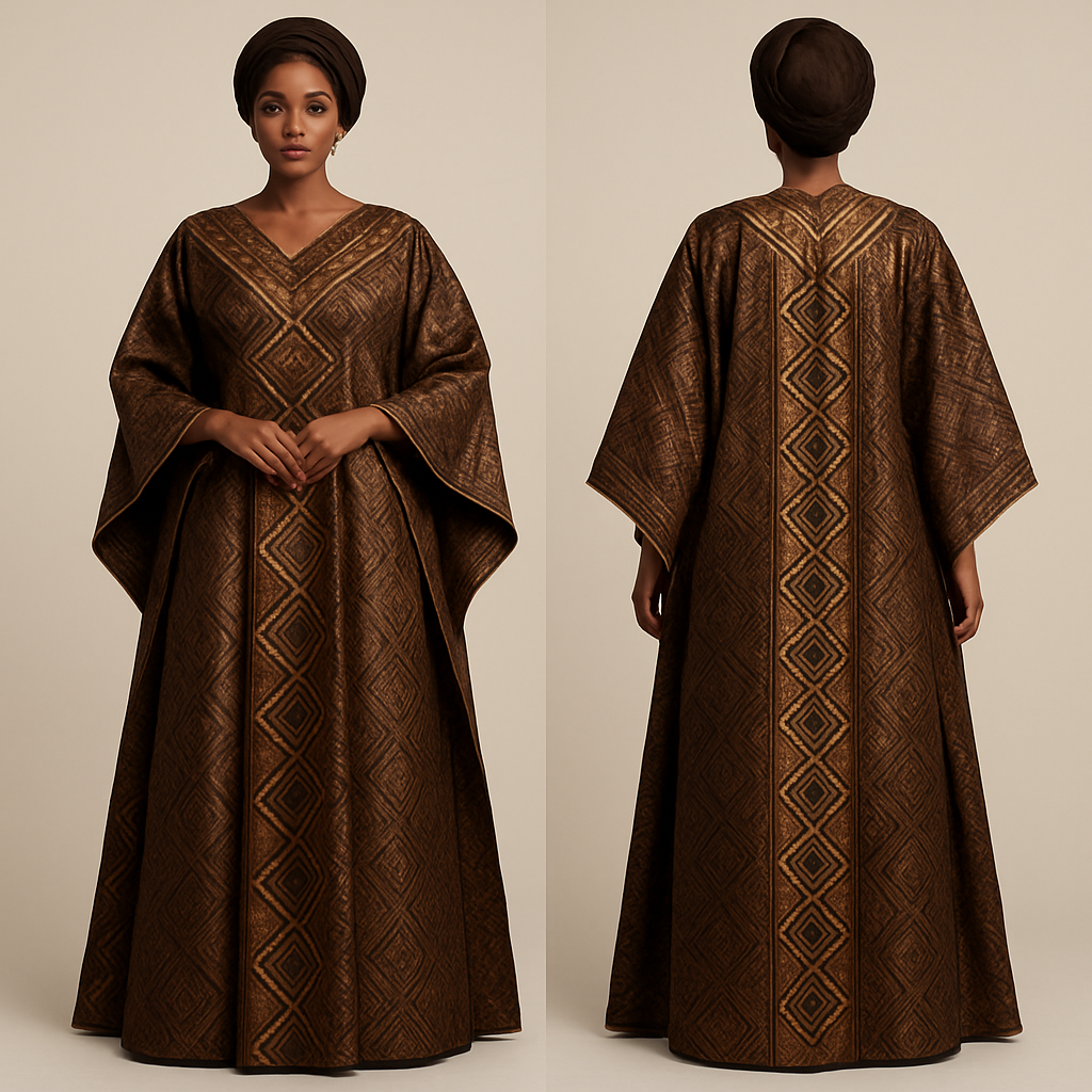 Create a shadda boubou for women that’s the first of its kind, unique, classy, and sophisticated in design.
Create a shadda boubou for women that’s the first of its kind, unique, classy, and sophisticated in design. , show front and back