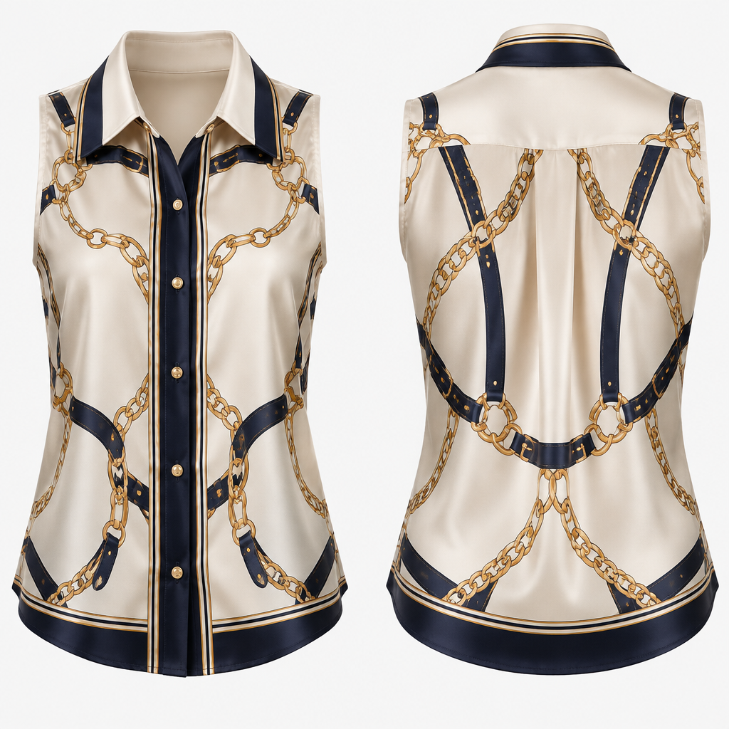 Silk
photorealistic fashion design, Silk, preppy style, just the design no text, show front and back