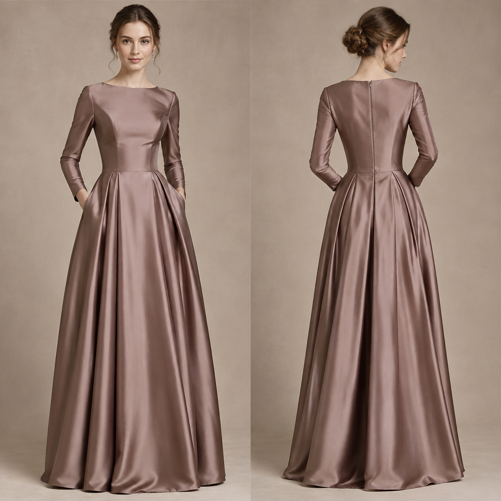 A Female Dress design, made of Silk, with a sleek, smooth finish, with a Tailored silhouette, suitable for Fall, in Elegant style, shown on a model with fair skin and a slim figure. البلوزة ضيقة على الجسم و التنوره منفوشه قليلاً و اللون نفس اللون في الصورة Present it as professional fashion catalogue photography: the garment is the subject, shown full-length with editorial styling, neutral posing and tasteful, non-suggestive framing.
photorealistic fashion design, A Female Dress design, made of Silk, with a sleek, smooth finish, with a Tailored silhouette, suitable for Fall, in Elegant style, shown on a model with fair skin and a slim figure. البلوزة ضيقة على الجسم و التنوره منفوشه قليلاً و اللون نفس اللون في الصورة Present it as professional fashion catalogue photography: the garment is the subject, shown full-length with editorial styling, neutral posing and tasteful, non-suggestive framing., elegant style, just the design no text, show front and back