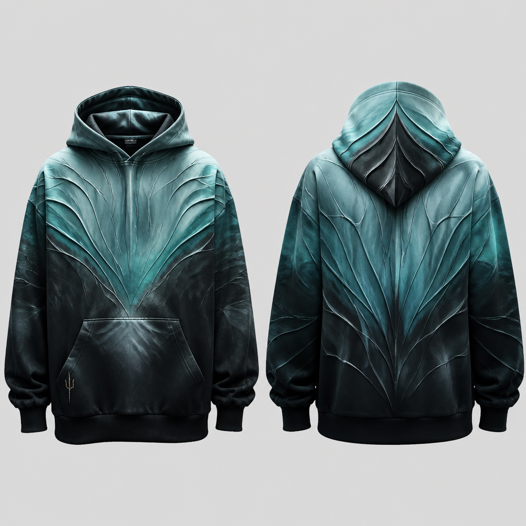 Make a unique hoodie style (a brand new wave of youth fashion) title it Aquaman in a small font size on the bottom left side
photorealistic fashion design, Make a unique hoodie style (a brand new wave of youth fashion) title it Aquaman in a small font size on the bottom left side , streetwear style, just the design no text, show front and back