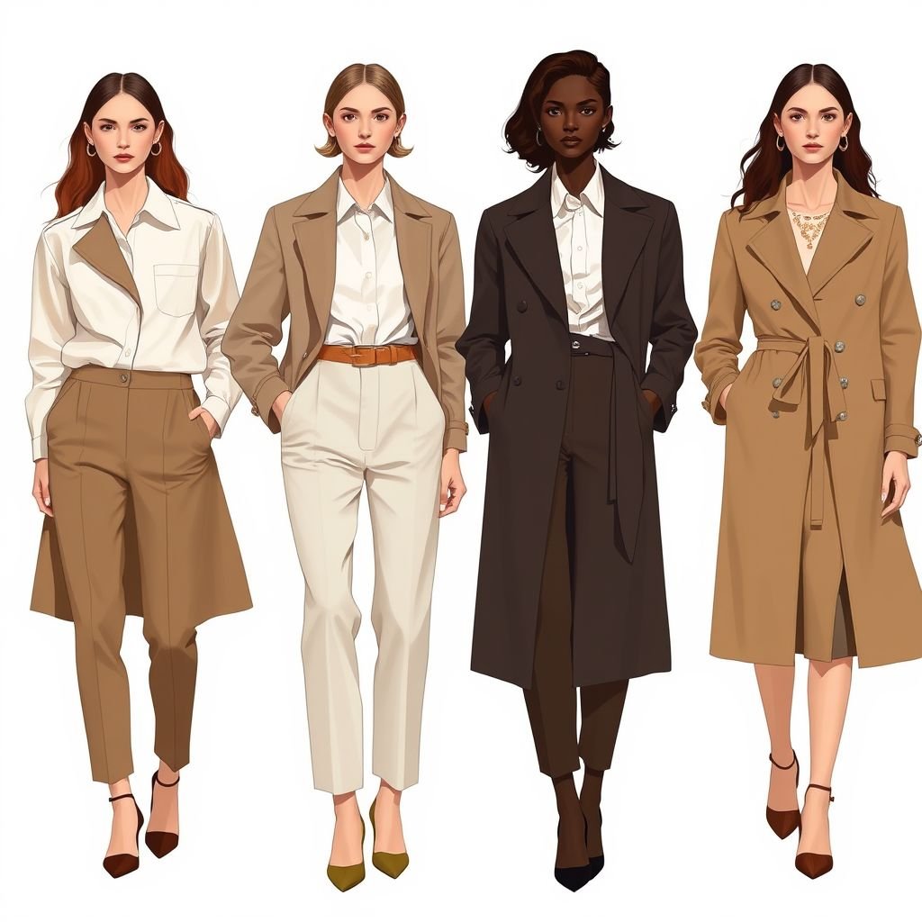 Classic
Design a timeless classic fashion collection that combines elegant tailored silhouettes with modern twists. Think crisp white shirts paired with high-waisted trousers, sophisticated trench coats in luxurious fabrics, and sleek A-line dresses adorned with subtle embellishments. Incorporate rich earth tones and fine textures, celebrating unparalleled craftsmanship and a refined aesthetic.
