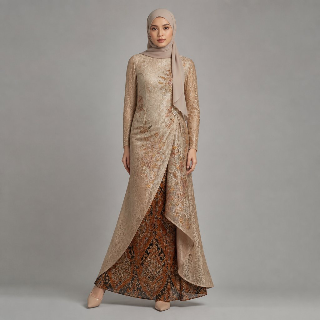 A Female fashion design. Indonesia fashion aesthetics. Design with modest coverage.
photorealistic fashion design, A Female fashion design. Indonesia fashion aesthetics. Design with modest coverage., just the design no text