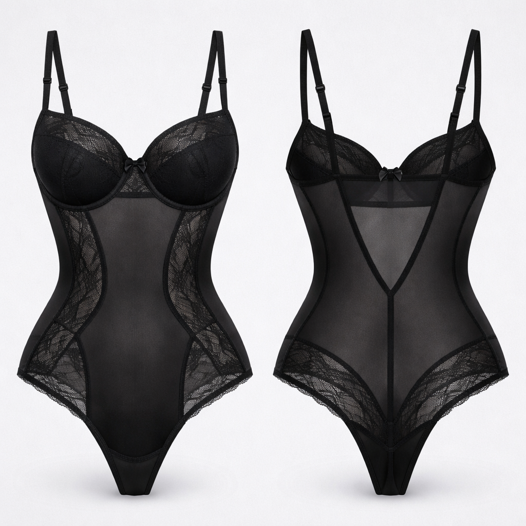 Shape wear no ai model all cotton seamless g string body suit mesh black bodysuit lacy
Shape wear no ai model all cotton seamless g string body suit mesh black bodysuit lacy, classic style, show front and back