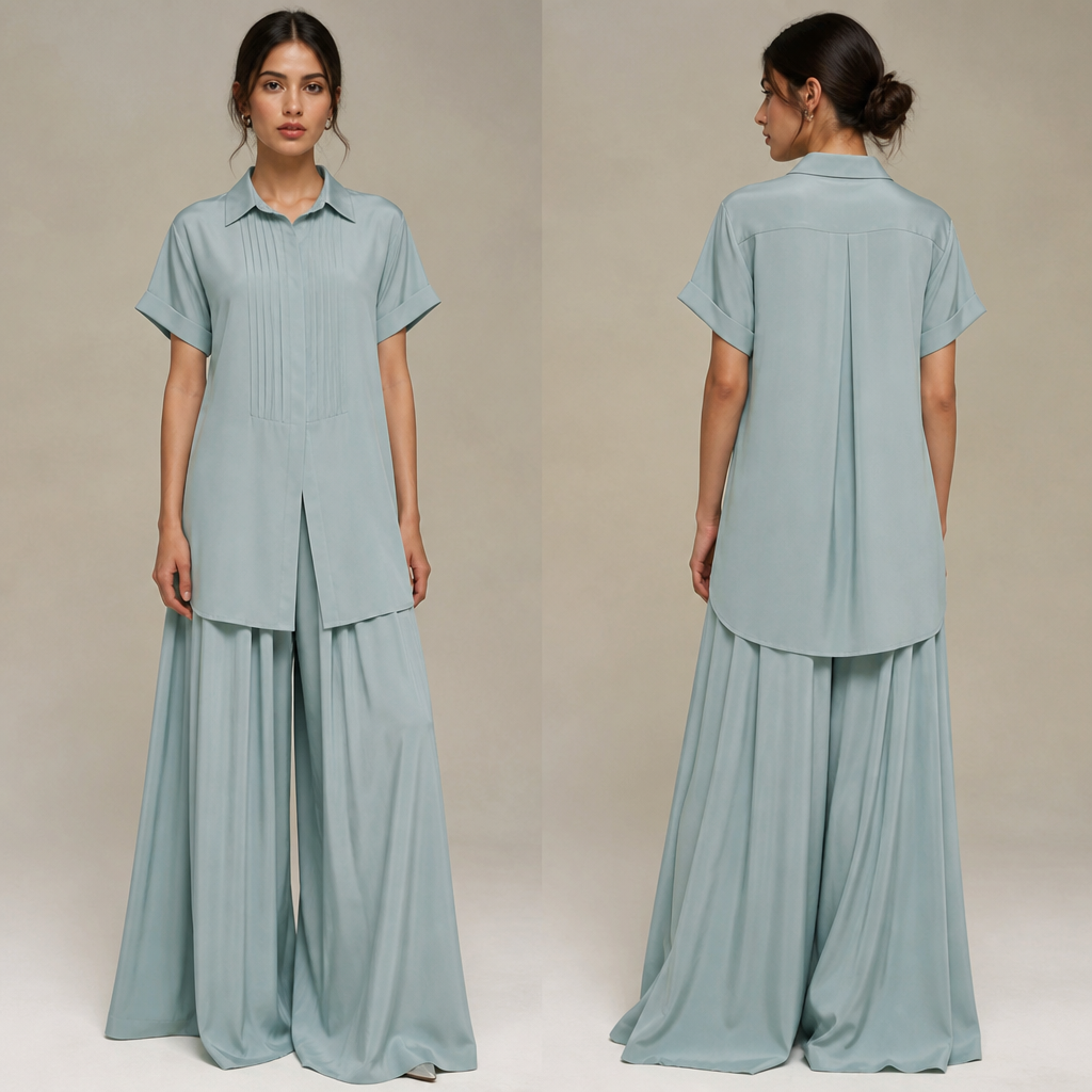 A Female Dress design. short shirt half sleeves farshi shlwar. United Kingdom fashion aesthetics.
photorealistic fashion design, A Female Dress design. short shirt half sleeves farshi shlwar. United Kingdom fashion aesthetics., just the design no text