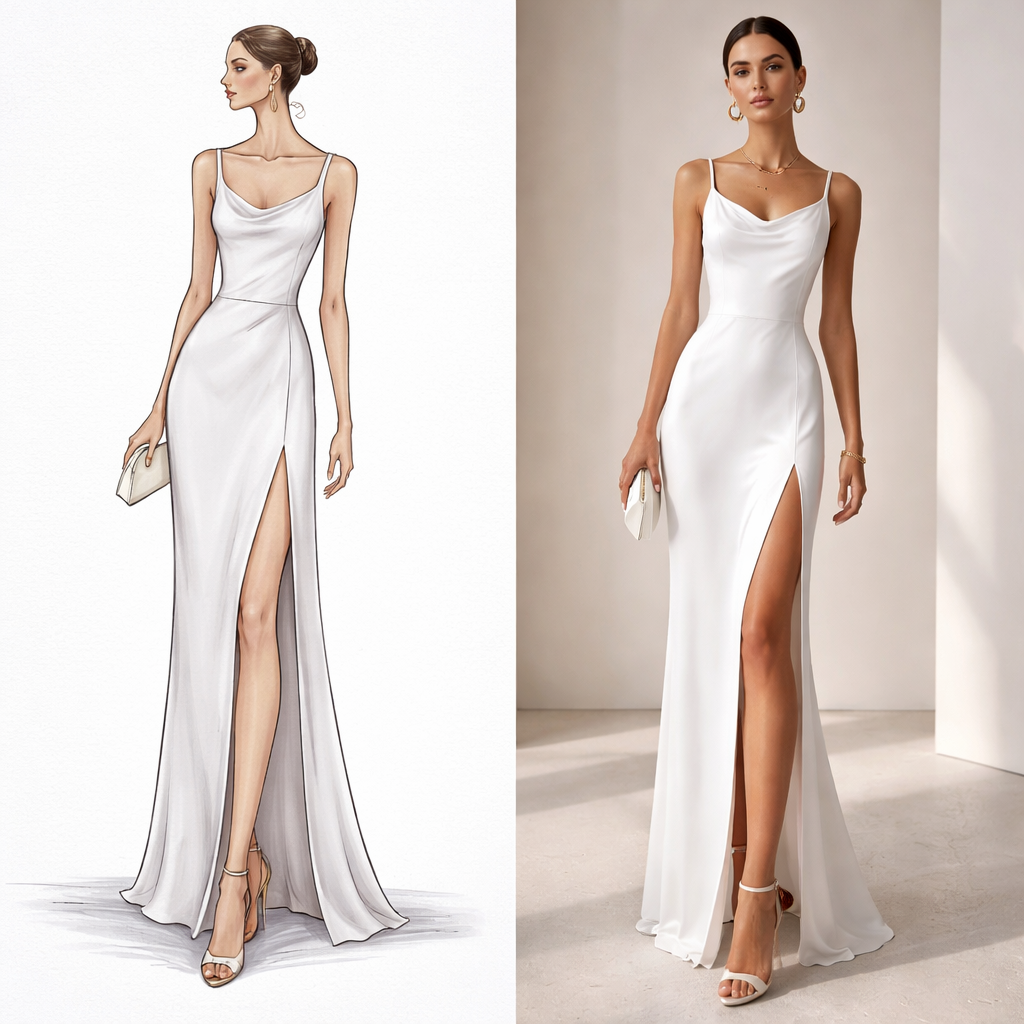 حول لي الفستان المرسوم الى فستان حقيقي
حول لي الفستان المرسوم الى فستان حقيقي , minimalist style